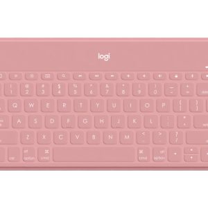 Logitech Keys-to-go Ultra-light, Ultra-Portable Bluetooth Keyboard for iPhone, iPad, Apple TV and Mac - Blush - US