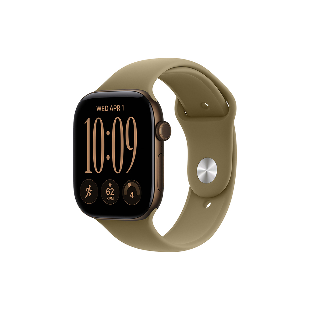Apple Watch S12 Cellular 42mm Dark Bronze Aluminium Case with Olive Sport Band - M/L
