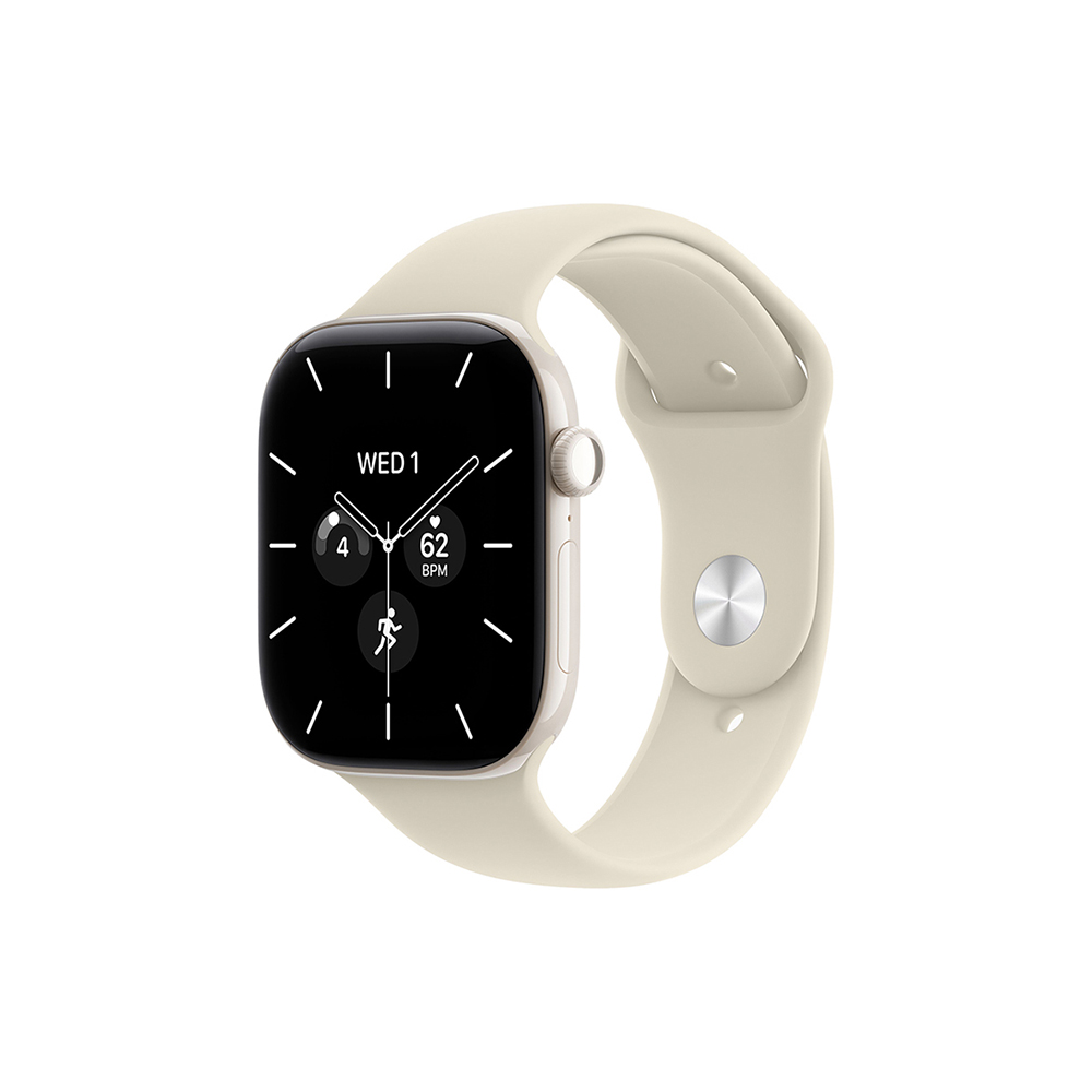 Apple Watch S12 Cellular 42mm Pearl White Ceramic Case with Sand Sport Band - M/L