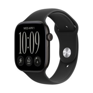 Apple Watch S12 Cellular 46mm Black Aluminium Case with Black Sport Band - S/M