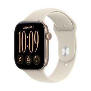 Apple Watch S12 GPS 46mm Light Gold Aluminium Case with Sand Sport Band - M/L
