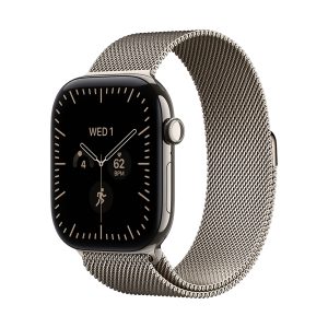 Apple Watch S12 Cellular 46mm Natural Titanium Case with Natural Milanese Loop - S/M