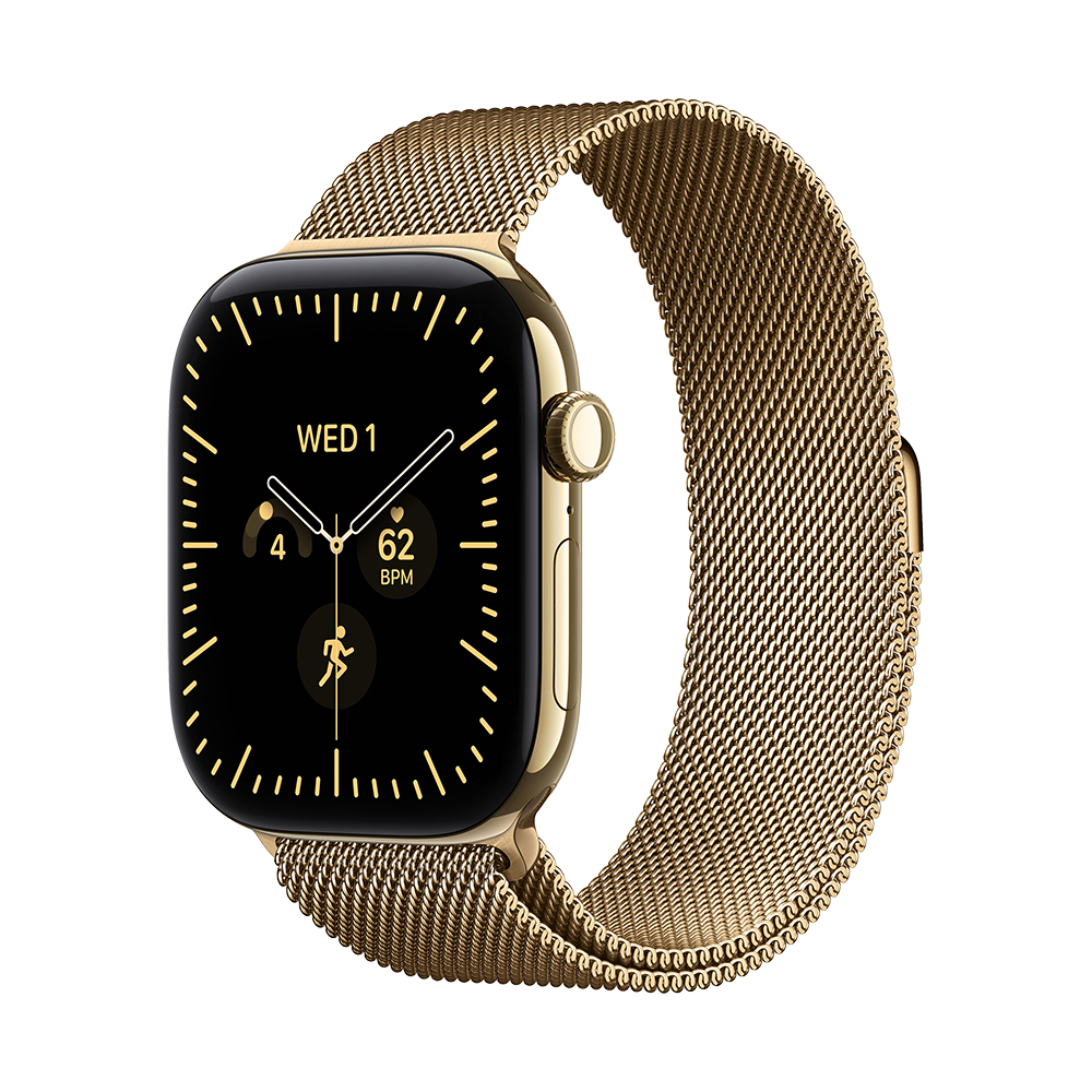 Apple Watch S12 Cellular 46mm Radiant Gold Titanium Case with Radiant Gold Milanese Loop - M/L