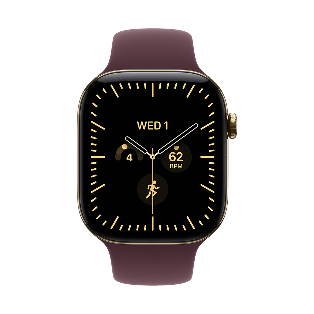 Apple Watch S12 Cellular 46mm Radiant Gold Titanium Case with Burgundy Sport Band - S/M - Slika 3