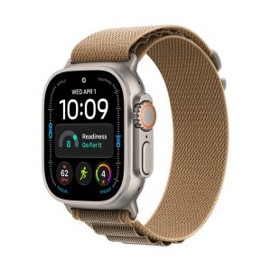 Apple Watch Ultra 4 Cellular 49mm Natural Titanium Case with Desert Alpine Loop - M