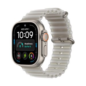 Apple Watch Ultra 4 Cellular 49mm Natural Titanium Case with Translucent Grey Ocean Band